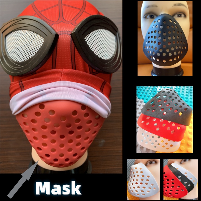 HalloweenHalf Face Shell Nose  - đánh giá và giá Silicone Mask Bracket